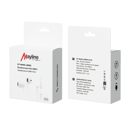 Ecouteurs Kit Mains Libres USB-C (Mayline) — Mayline · Smarty Paris 18e